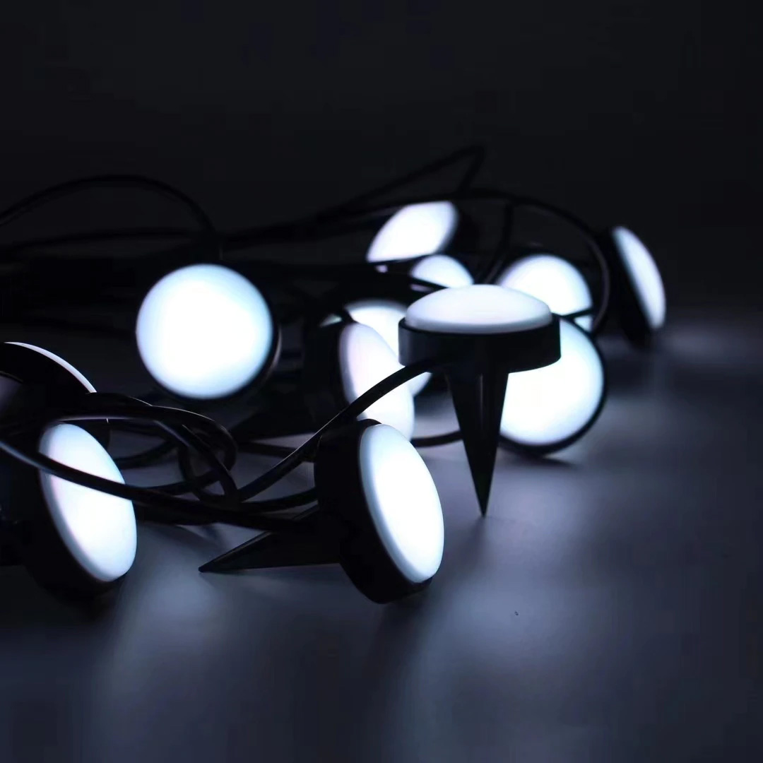 Έξυπνα Αδιάβροχα Διακοσμητικά RGB LED Καρφωτά Φωτιστικά με App Εφαρμογή Κινητού, Αντίδραση σε Μουσική/ Μικρόφωνο, Ρυθμίσεις Χρώματος & Φωτεινότητας 15τμχ